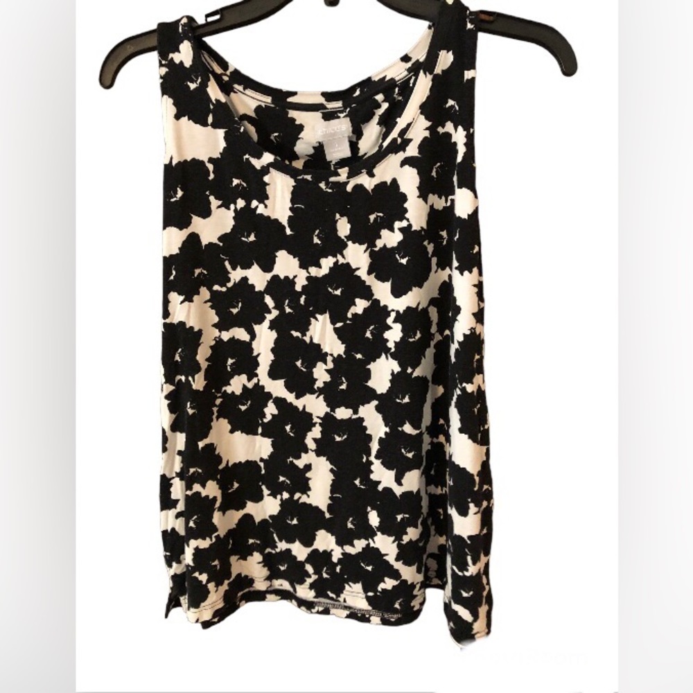 Chicos tank top, black and white, sooo soft, M/1